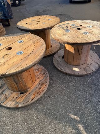 MESAS BOBINAS CARRETE MADERA CABLE CHILLPALET