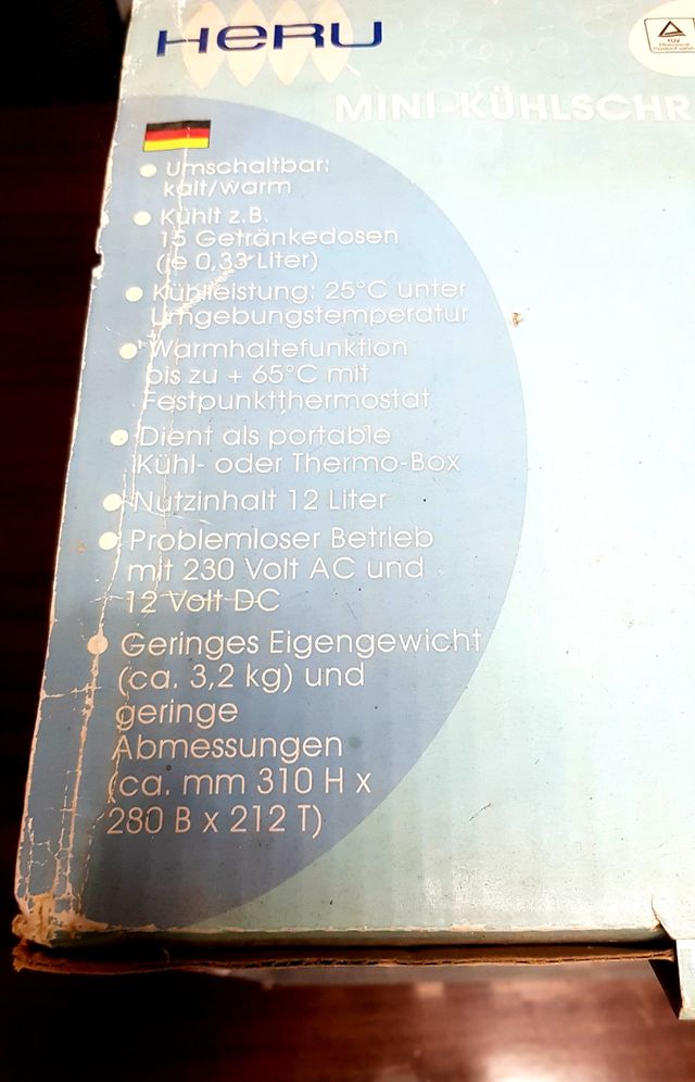 Mini-frigorifico Heru 12 litros Frio-calor