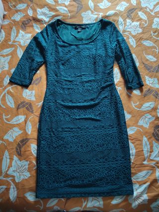 Vestido Amisu talla 38 - color verde azulado