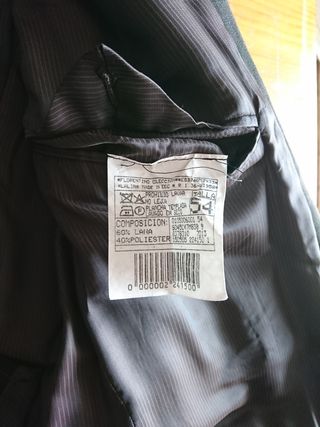 Traje y chaleco talla54 Florentino color negro 