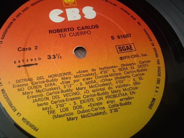 Vinilo Roberto Carlos - Tu Cuerpo
