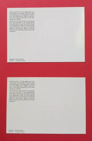 CARTOLINA/FRANCOBOLLO ANN. INDIPENDENZA MALTA