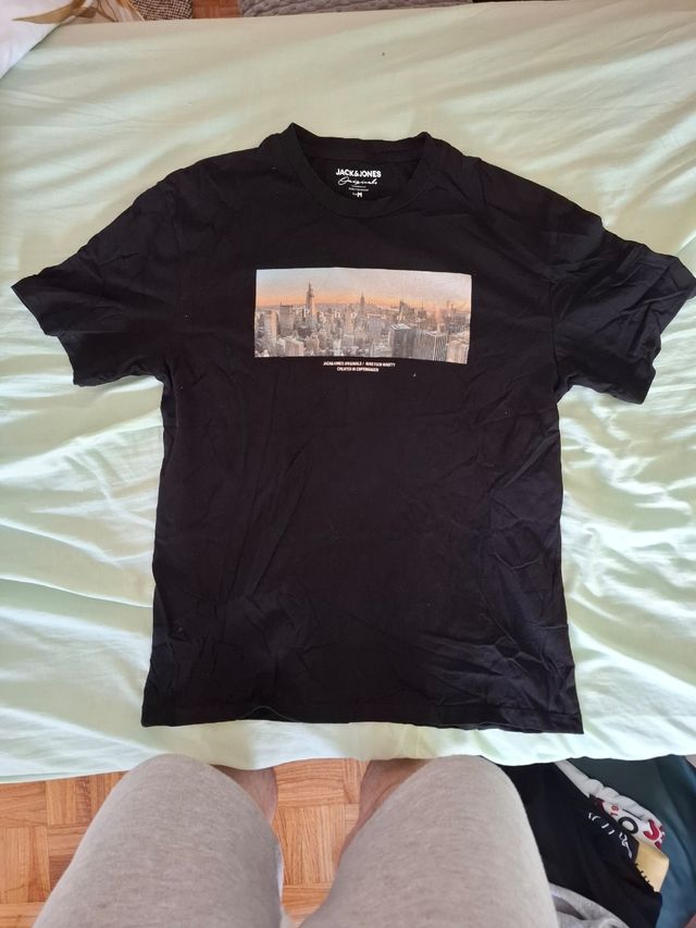 Camiseta Jack and Jones Negra Talla M