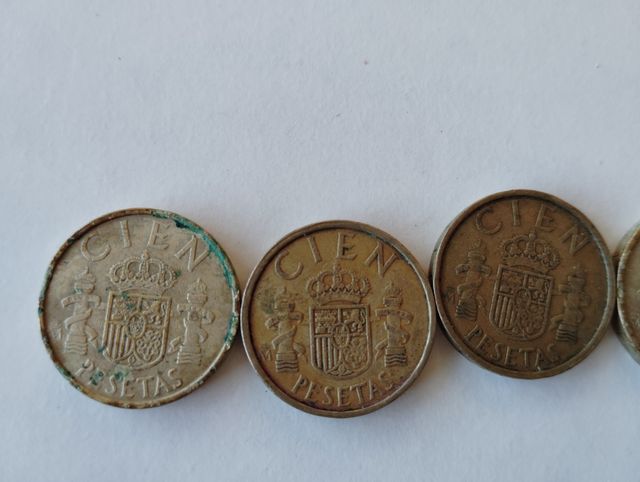6 Monedas 100 Pesetas España