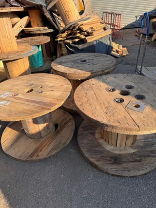 MESAS BOBINAS CARRETE MADERA CABLE CHILLPALET