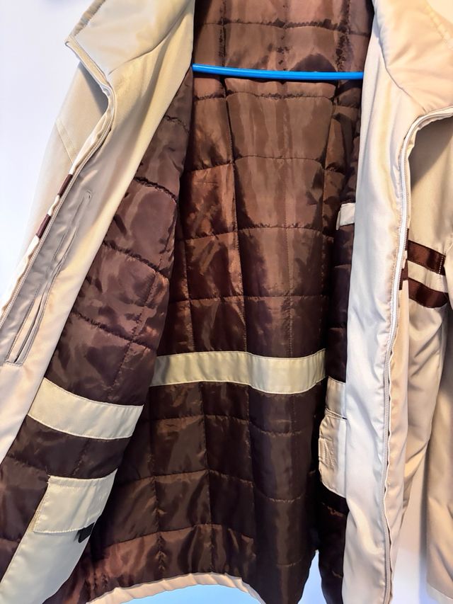 Avia Vintage Track Jacket Cream Brown Stripe Full