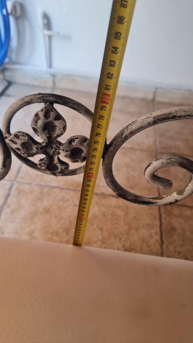 Banqueta forja blanca - Dormitorio