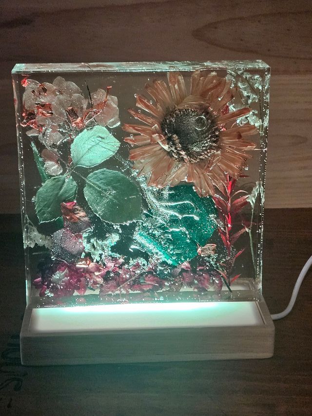 Lámpara ambiental en resina