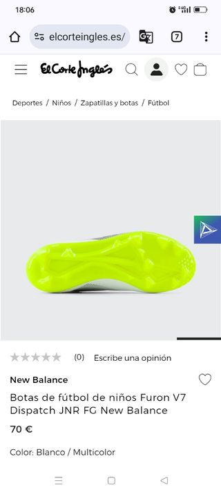 Botas fútbol   New Balance Furon V7 JNR FG