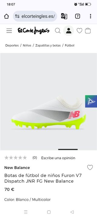 Botas fútbol   New Balance Furon V7 JNR FG