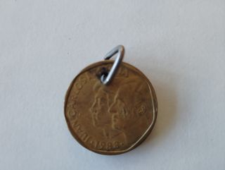 Moneda 500 Pesetas España 1988 con enganche 