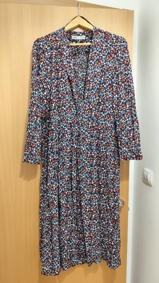 Vestido Zara flores manga larga