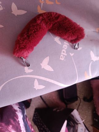 Bolso Parfois rojo (granate)- borreguillo