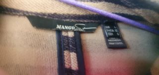 Americana Mango rayas azul marino camel