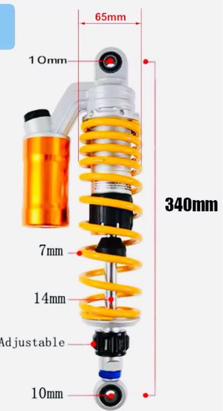 Coppia ammortizzatori moto universale 340mm