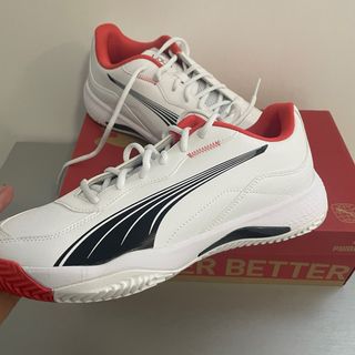 Puma - Scarpe sportive bianche e rosse 42.5