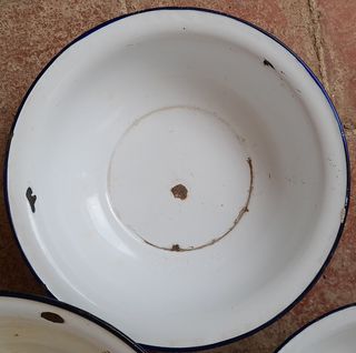 TRÍO DE ANTIGUAS PALANGANAS.