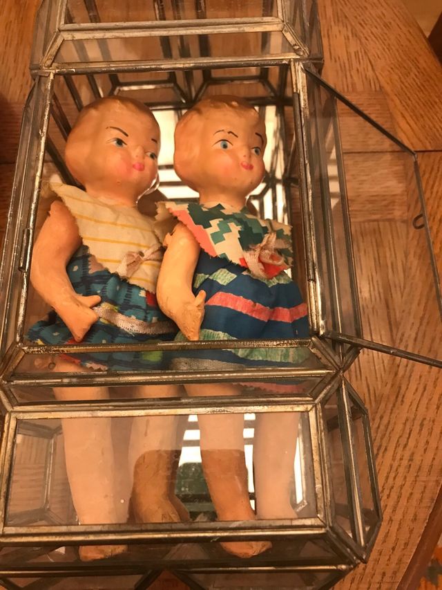 Muñecas antiguas de carton piedra 2