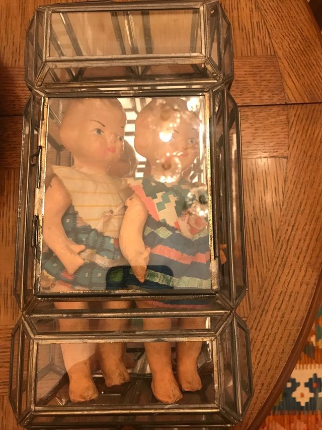 Muñecas antiguas de carton piedra 2