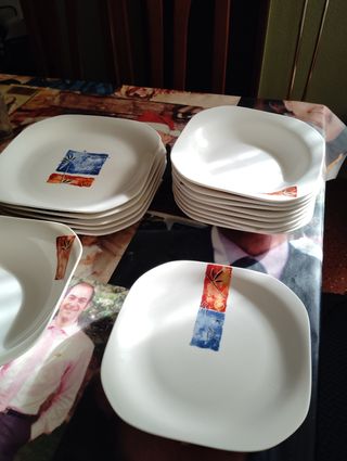 Vajilla porcelana multicolor -