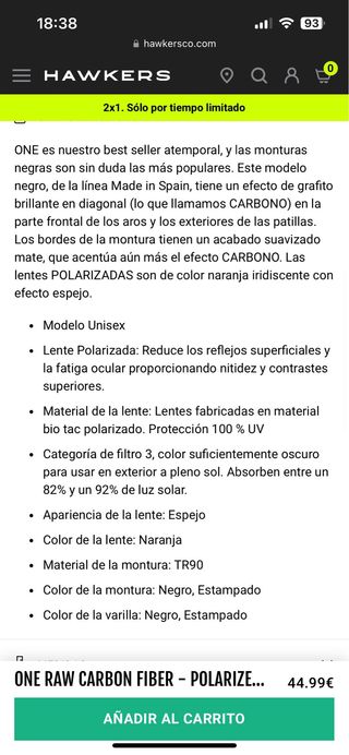 Gafas Hawkers nuevas