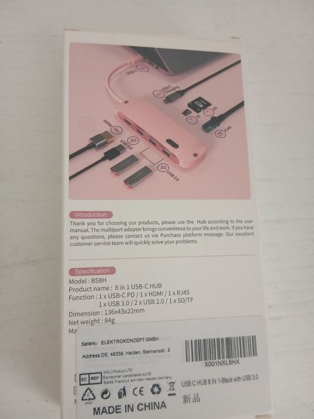 Harmónica Series 8 in 1 Dock station rosa  Nuevo