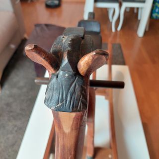 Caballo balancín madera vintage