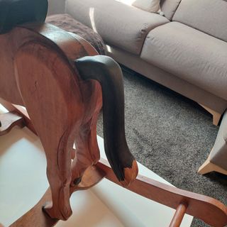 Caballo balancín madera vintage