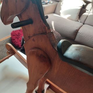 Caballo balancín madera vintage