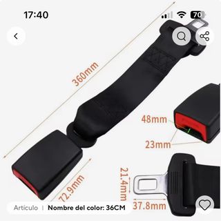 Extensor de cinturon de seguridad