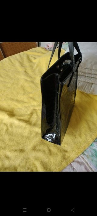 Borsa in vernice Harrods