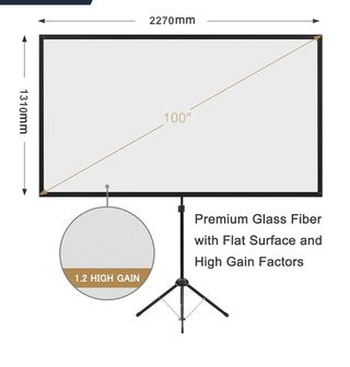 Pantalla de proyector con soporte 100"