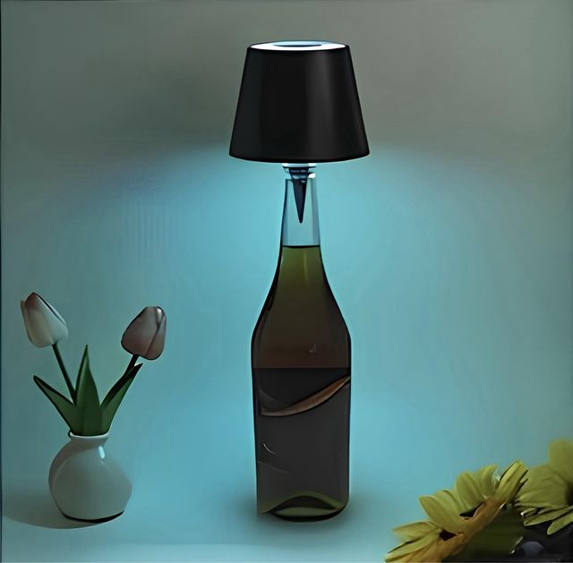 Lampada LED decorativa per Bottiglia Verde Oliva