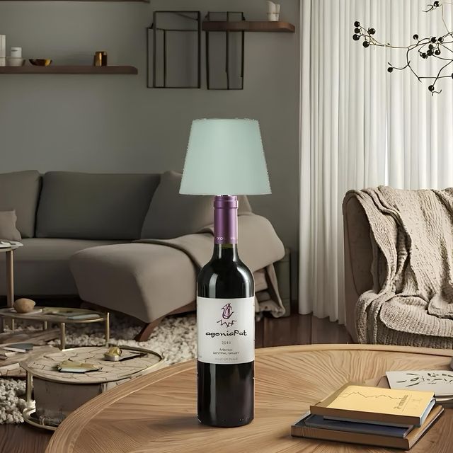 Lampada LED decorativa per Bottiglia Verde Oliva