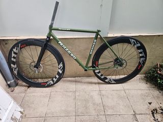 Cuadro y horquilla acero gravel 