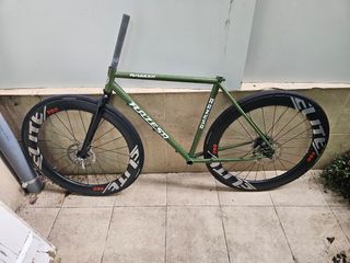 Cuadro y horquilla acero gravel 