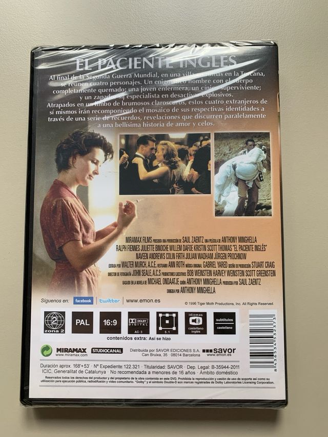 El Paciente Inglés DVD Precintada