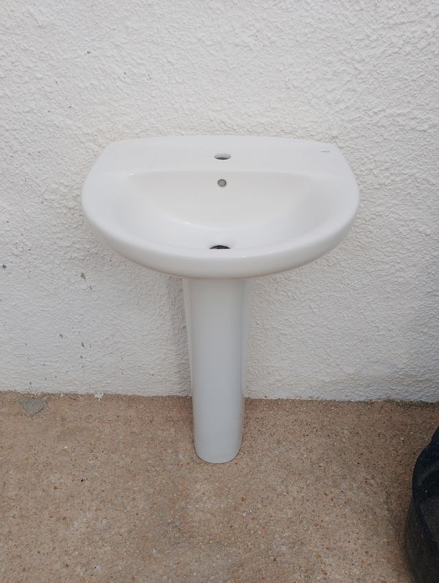 Lavabo porcelana blanco + pedestal