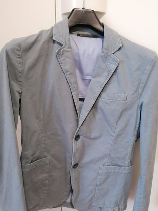 giacca sartoriale celeste/grigia