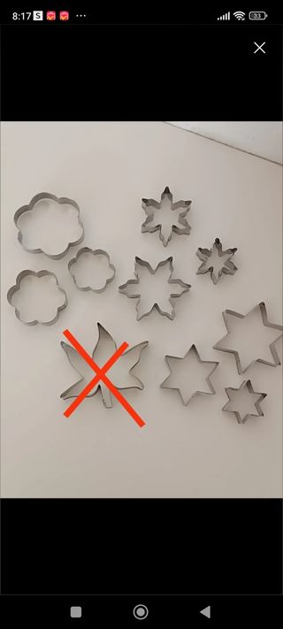 Moldes Fondant Metalicos - 10 uds