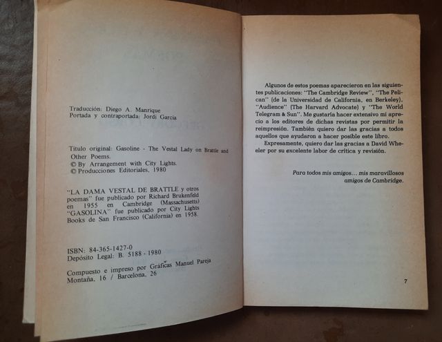Gregory Corso - Gasolina y otros poemas.