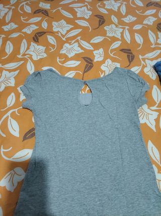 2 Camisetas Mujer - Gris y Azul