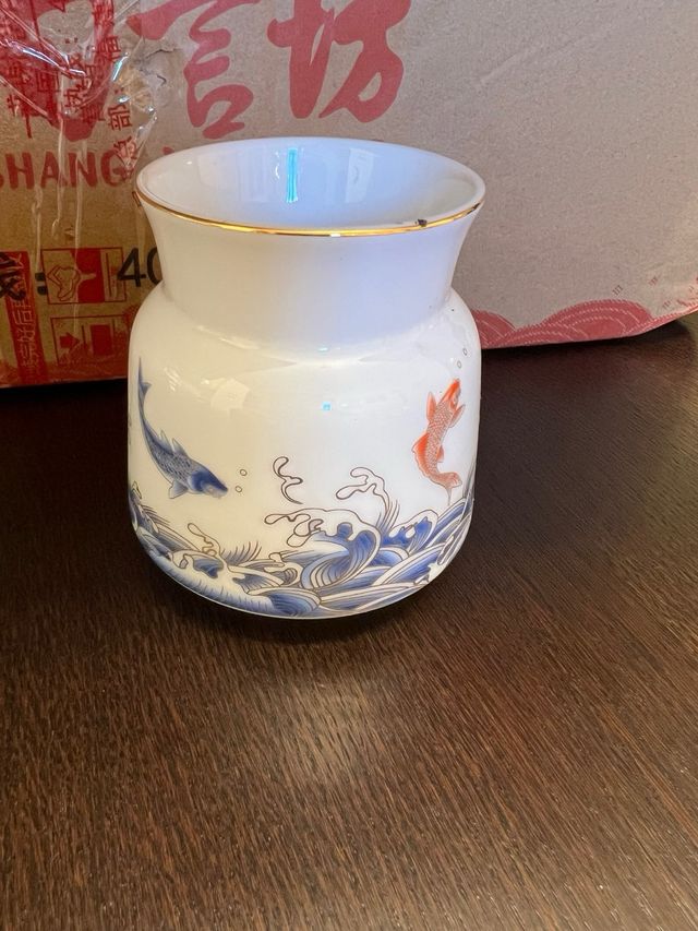 Set Tè Cinese Ceramica- Blu&Rosso