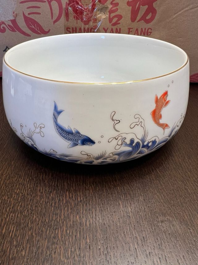 Set Tè Cinese Ceramica- Blu&Rosso