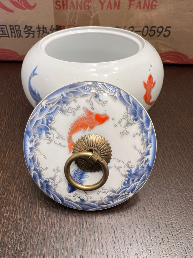 Set Tè Cinese Ceramica- Blu&Rosso