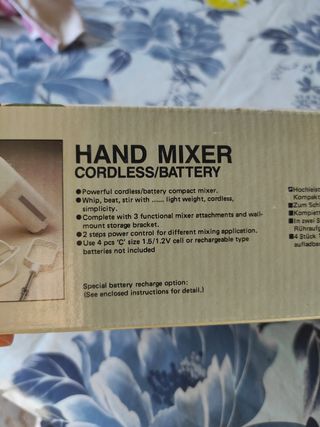 Batidora de mano inalámbrica