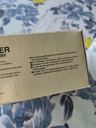 Batidora de mano inalámbrica