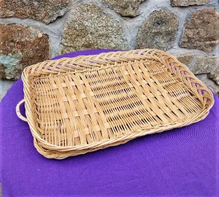 Cesto de mimbre cambiador vintage