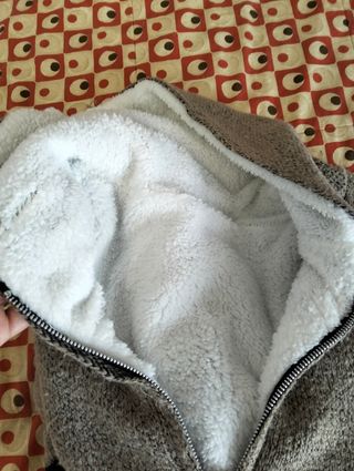Cappotto di maglia e pellicciotto donna