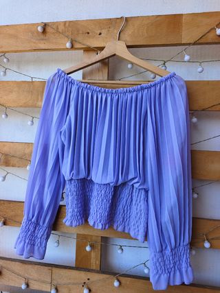 Blusa lila - hombros caídos